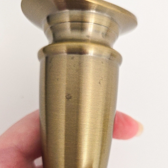 Valerie Parr Hill Brass Metal Oval Base Candle Stick Holders (Set of 4) - Picture 5 of 6